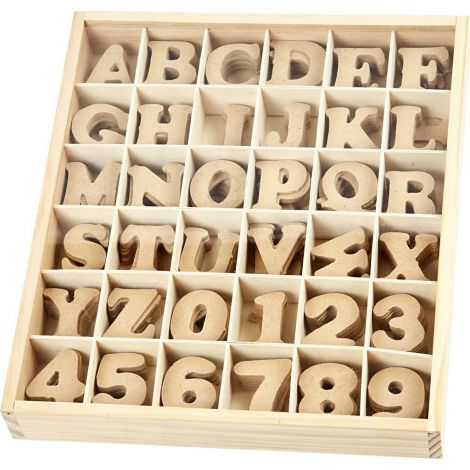 Litery i cyfry z MDF Creativ, 288szt